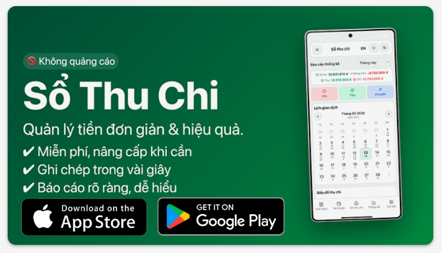 Cài đặt Sổ Thu Chi: Quản lý chi tiêu