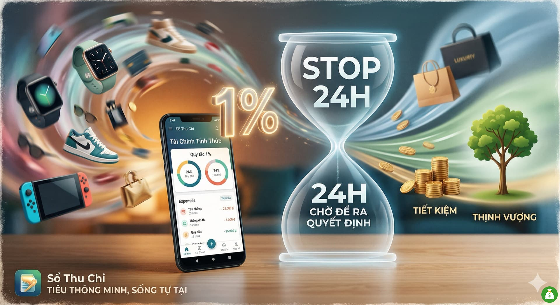 QUY TẮC 1%: CHIẾN THUẬT TRẠM DỪNG 24H ĐỂ GIẢI CỨU TÚI TIỀN CỦA BẠN