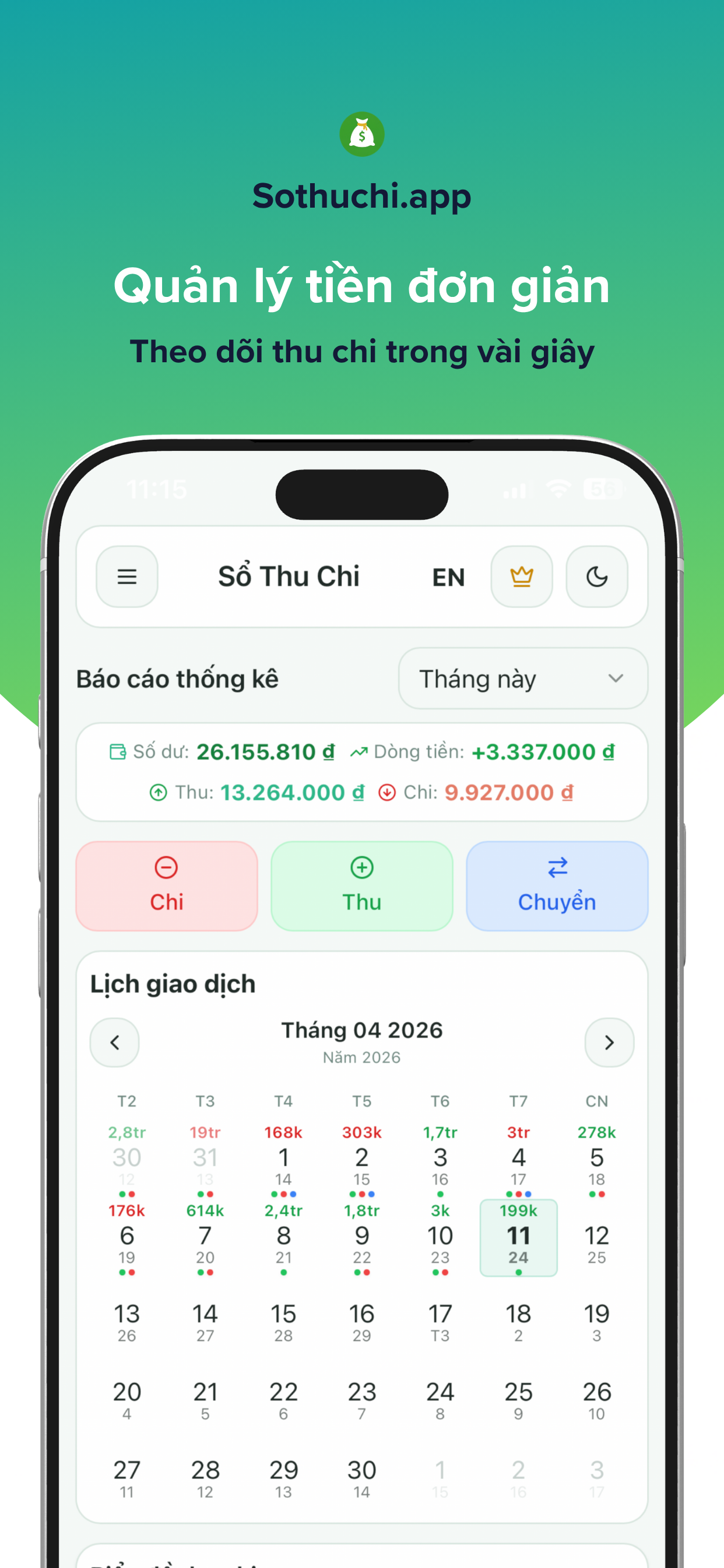 Ghi lại chi tiêu
